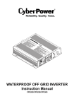 WATERPROOF OFF GRID INVERTER Instruction Manual