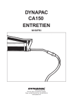 DYNAPAC CA150 ENTRETIEN