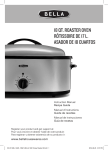 18 qt. roaster oven rôtissoire de 17 l. asador de 18 cuartos