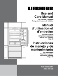 Use and Care Manual Manuel d`utilisation et d`entretien