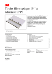 Tiroirs fibre optique 19`` à Glissière SPP3