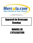 Appareil de Bronzage Standup MANUEL DE L`UTILISATEUR