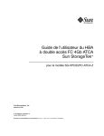 Guide de l`utilisateur du HBA à double accès FC 4Gb ATCA Sun