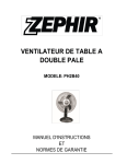 ventilateur de table a double pale modele: ph2b40