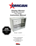 Display Warmer Instruction Manual