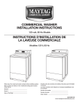 commercial washer installation instructions