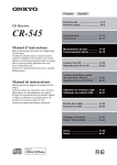 CR-545 Manuel d` instructions