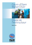 Cours d`Open Water Diver Guide de l`Instructeur