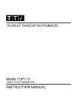 Model TGP110 INSTRUCTION MANUAL