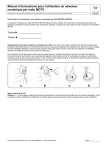 Manuel d`instructions pour l`utilisation du sélecteur numérique par