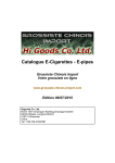 Catalogue E-Cigarettes - E-pipes