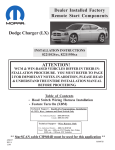 Dodge Charger (LX) Dealer Installed Factory Remote