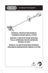 original instruction manual trimmer/edger model st250 manuel d