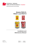 Models PSCE-R, PSCE-Y, and PSCF