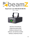 MegaCluster Laser RGB 600mW DMX IRC INSTRUCTION