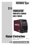 211i Fabricator® Manuel d`instructions
