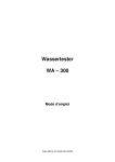 Wassertester WA – 300