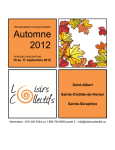 Loisirs collectifs-Programmation Automne 2012