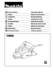 GB Power Planer Instruction Manual F Rabot Manuel d`instructions