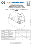 MANUEL D`INSTRUCTIONS POMPE DE