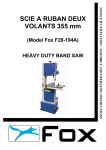 SCIE A RUBAN DEUX VOLANTS 355 mm (Modèle FOX