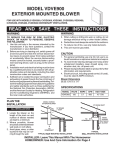 read and save these instructions model vdve900 exterior mounted