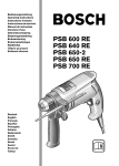 PSB 600 RE PSB 640 RE PSB 650