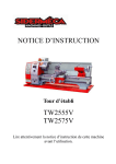 NOTICE D`INSTRUCTION TW2555V TW2575V