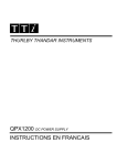 QPX1200 Instruction Manual in French