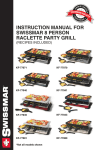 instruction manual for swissmar 8 person raclette