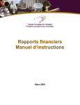 Rapports financiers Manuel d`instructions