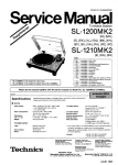 SL-1200MK2 SL-1210MK2 Technics