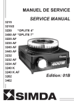 MANUEL DE SERVICE SERVICE MANUAL