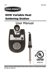 60W Variable Heat Soldering Station User Manual