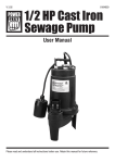 1/2 HP Cast Iron Sewage Pump