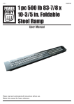 1 pc 500 lb 83-7/8 x 10-3/5 in. Foldable Steel Ramp