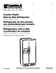 Counter Depth Side by Side Refrigerator Refrigerador de dos