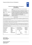 Project Document Format for projects within a CPAP