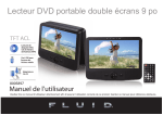 Lecteur DVD portable double écrans 9 po