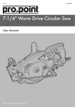 7-1/4" Worm Drive Circular Saw