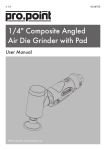 1/4" Composite Angled Air Die Grinder with Pad