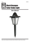 Black Hexagon Solar Stake Light