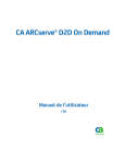 CA ARCserve D2D On Demand - Manuel de l