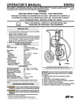 OPERATOR`S MANUAL 650554