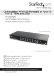 Commutateur KVM USB Montable en Rack 1U 4/8