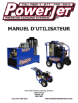 MANUEL D`UTILISATEUR - Powerjet Pressure Cleaning Systems