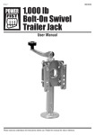 1,000 lb Bolt-On Swivel Trailer Jack