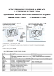 NOTICE TECHNIQUE CENTRALE ALARME VOL