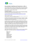 Documentation Spécifique de Programme (« SPD »)