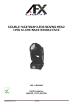 double face wash leds moving head lyre a leds wash double face